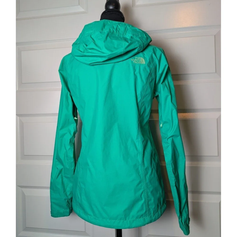 The North Face Size XS Venture Rain Jacket Green HyVent 2.5L Waterproof Shell - Picture 3 of 11
